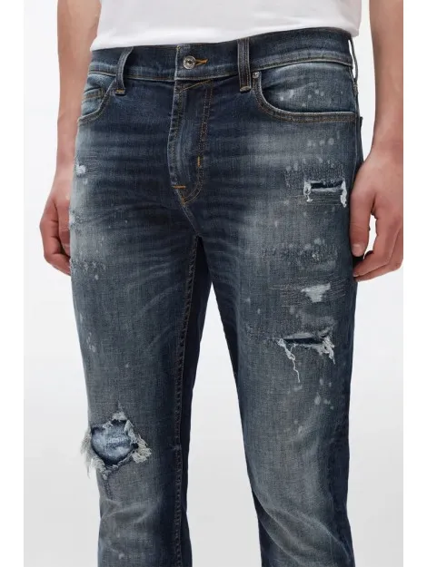 7 For All Mankind Slimmy tapered stretch tek downtown indigo dark