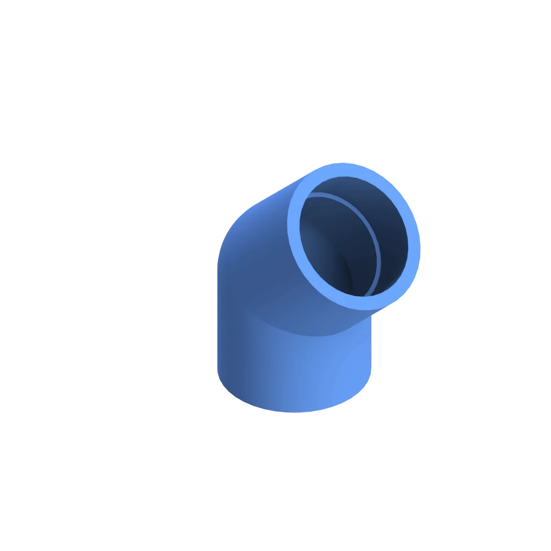 Agruair PE100 Knie Perslucht 45° d75 Moflas PN16 Blauw 22050007507