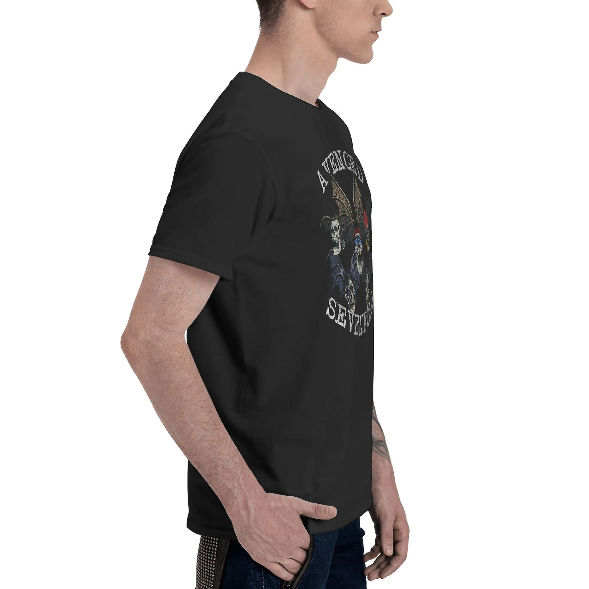 AVENGED ZEVENVOUDIG HEREN GRAPHIC TEES PRINT KORTE MOUW T SHIRTS ZOMER CASUAL TEE TOP SS457