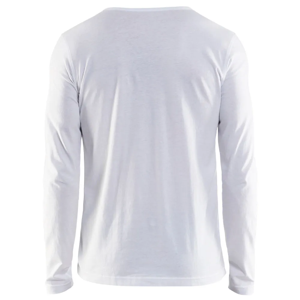 BLAKLADER 3500 TSHIRT LANGE MOUW WIT