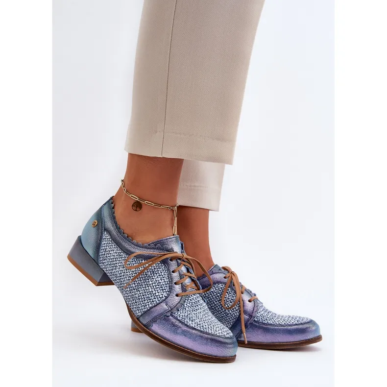 DAMES VETERSCHOENEN NATUURLIJK LEER MACIEJKA 0645206 BLAUW
