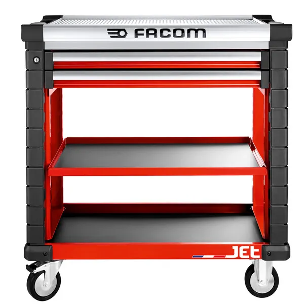Facom JET.UC3S2DM4A Werkplaatswagen 3 planken 2 laden M4 Rood