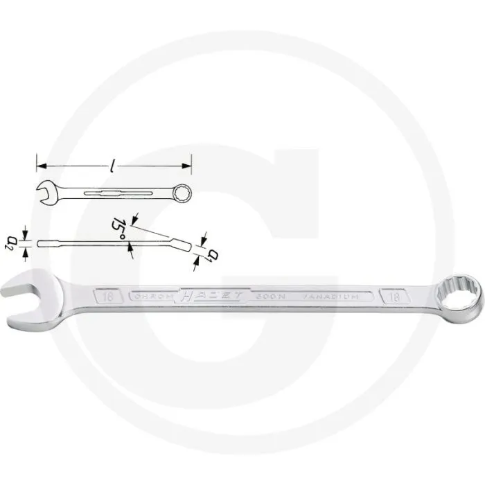 HAZET RINGSTEEKSLEUTEL 26MM CHROOMVANADIUM 354MM