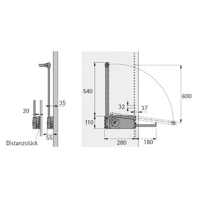 HETTICH KLEDINGLIFT DUO 10 ALUFINISH 9079878