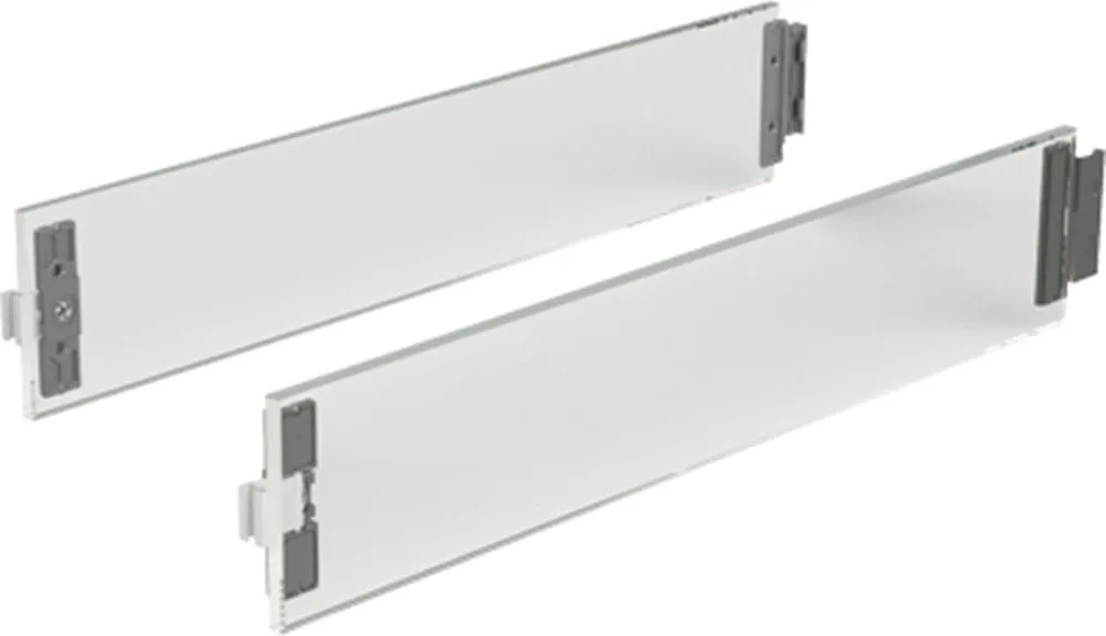 HETTICH, LADESYSTEEM ARCITECH, SET DESIGNSIDE GLAS,  400 MM, (186/ 94, 218/126)