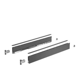HETTICH LADESYSTEEM AVANTECH YOU SET LADEZIJWANDEN HOOGTE: 139MM LENGTE: 500 MM ANTRACIET