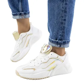 Ingram holografische witte en gouden sneakers