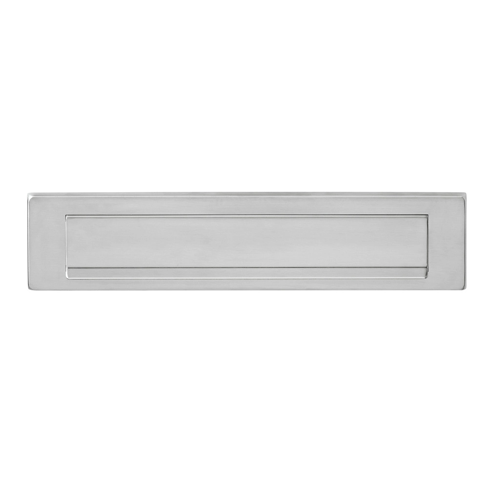 Intersteel Briefplaat Rechthoekig Met Klep/Regenrand 340x80mm h.o.h. 310mm RVS