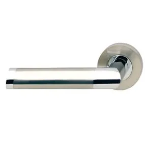 Intersteel enkele deurkruk Nicol links op rozet chroom/mat nikkel