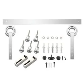 INTERSTEEL Schuifdeursysteem 2 meter, hangrollen met open wiel 255mm, roestvast staal