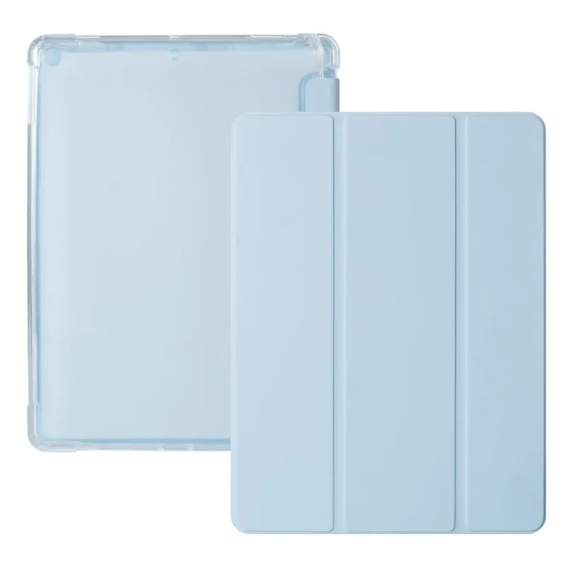 IPAD AIR 3 (2019) 10.5 HOES  IPAD AIR 2019 (3E GENERATIE) CASE  BLAUW  CLEAR BACK FOLIO IPAD AIR COVER MET APPLE PENCIL OPBER