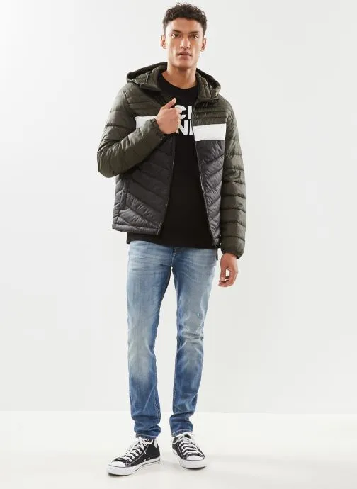      JACK & JONES JJEHERO PUFFER HOOD NOOS  GROEN   