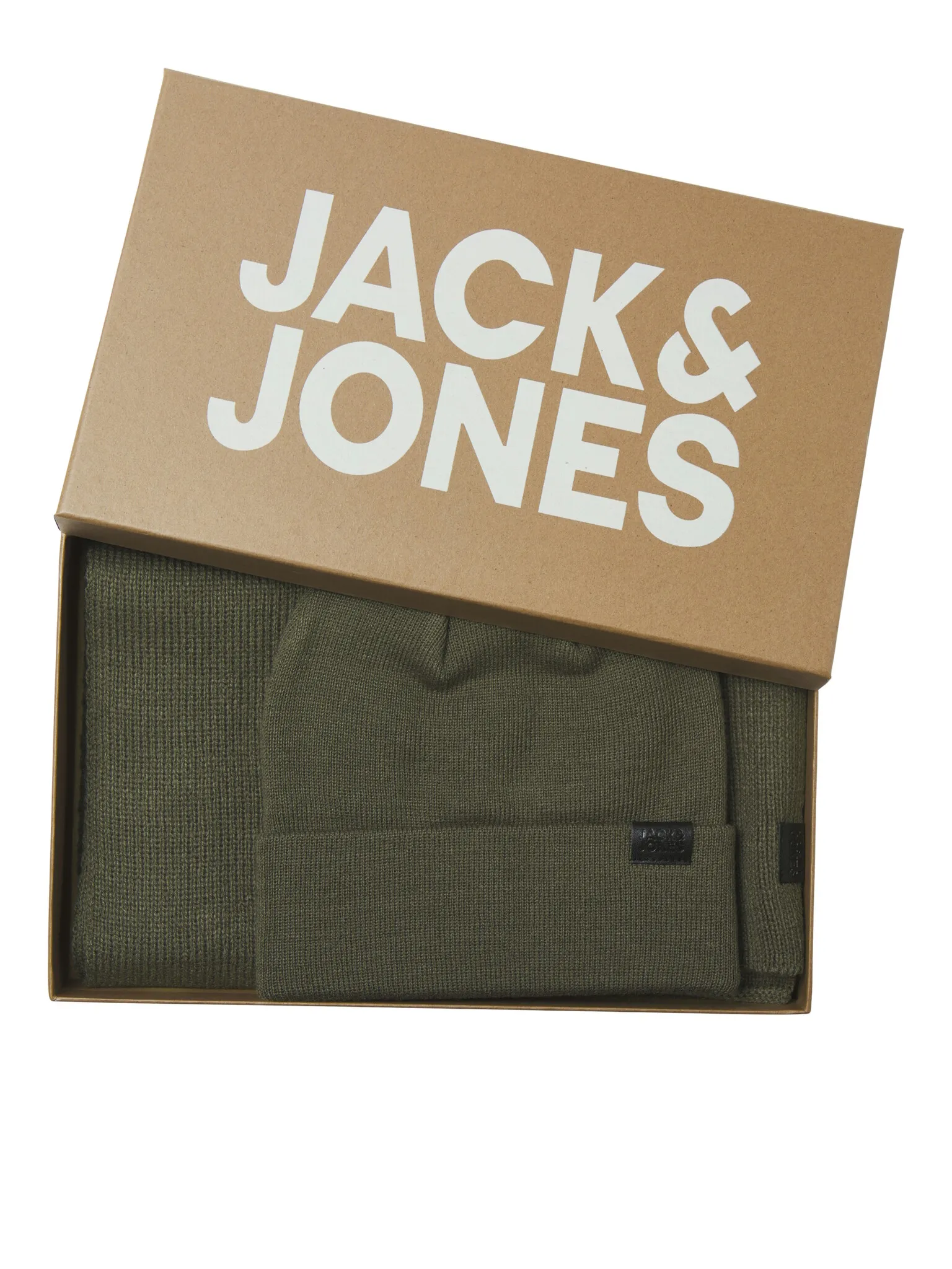Jack & Jones Heren Giftbox Muts + Sjaal JACJOLLY Groen