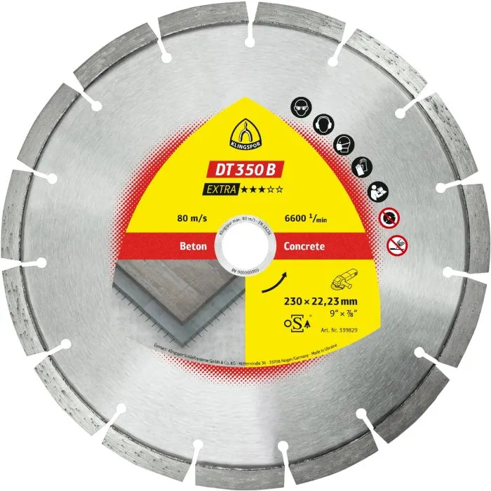 KLINGSPOR  DT 350 B EXTRA  DIAMANTSCHIJVEN  125 X 22.23MM