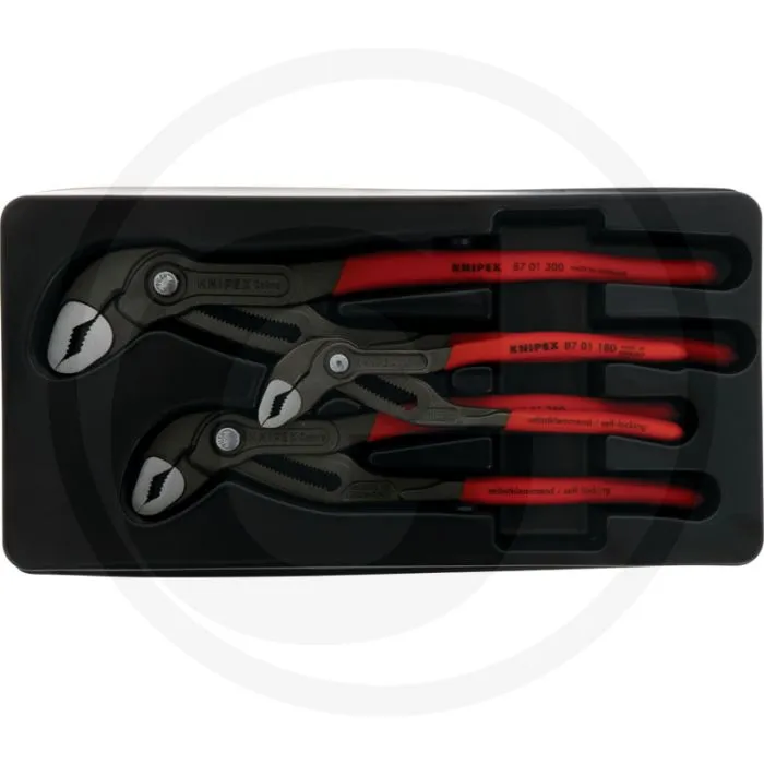 KNIPEX KNIPEX WATERPOMPTANGENSET, 3DELIG  INSTELLING MET ééN DRUK OP DE KNOP
