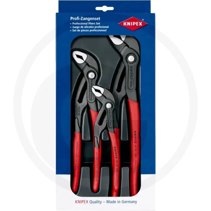 Knipex knipex waterpomptangenset, 3-delig - instelling met één druk op de knop
