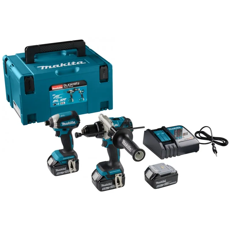 Makita Combiset DLX2418TJ Boor + Schroefmachine