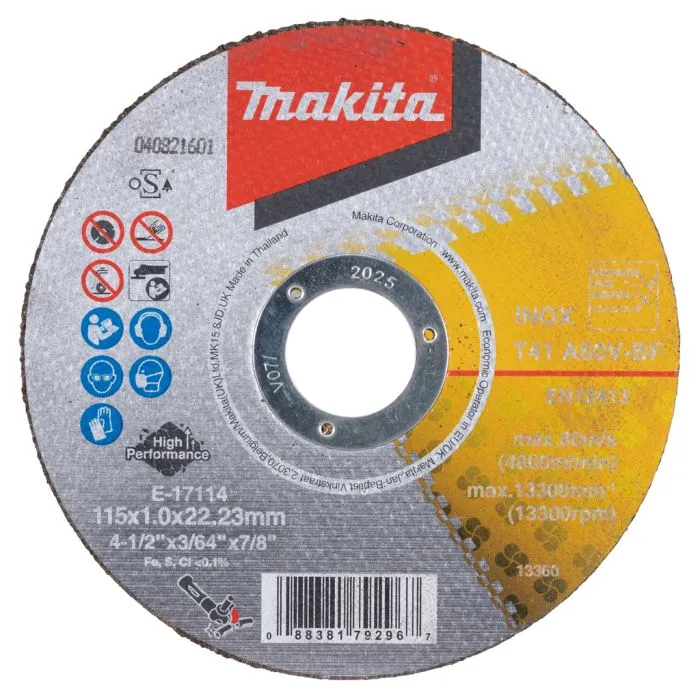 MAKITA E1711412 DOORSLIJPSCHIJF RVS A60V