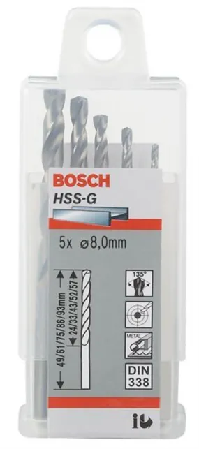 Metaalboren HSS-G, DIN 338 Bosch 2608595081