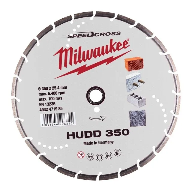 Milwaukee Diamantslijpschijf beton SpeedCross HUDD 350 mm
