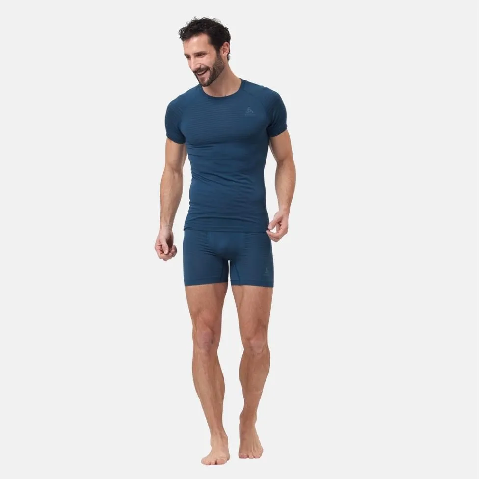 ONDERSHIRT ODLO MEN CREW NECK S/S PERFORMANCE XLIGHT BLUE WING TEAL