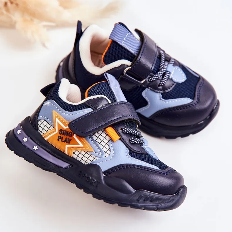 PJ2 Lichte sportschoenen voor kinderen Marineblauw Mobby