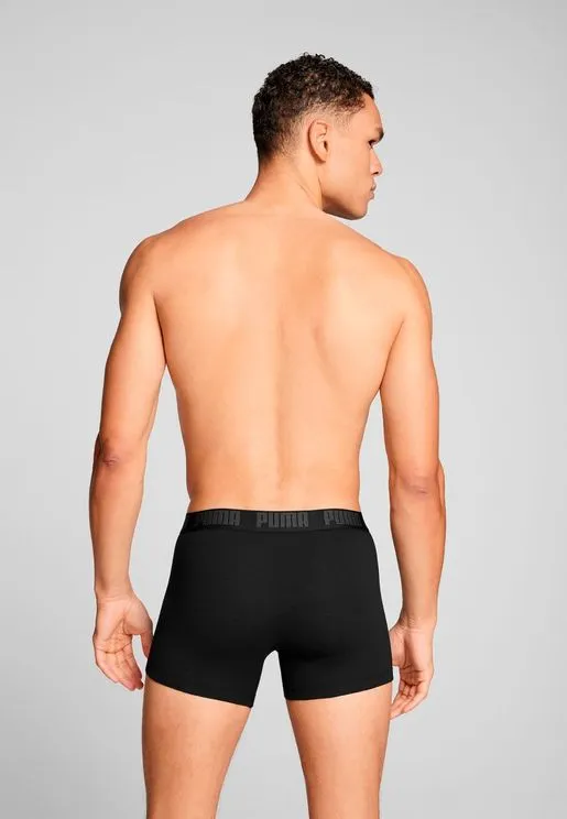 PUMA BOXERSHORTS EVERYDAY BASIC 2PACK BLACK / PHANTOM   