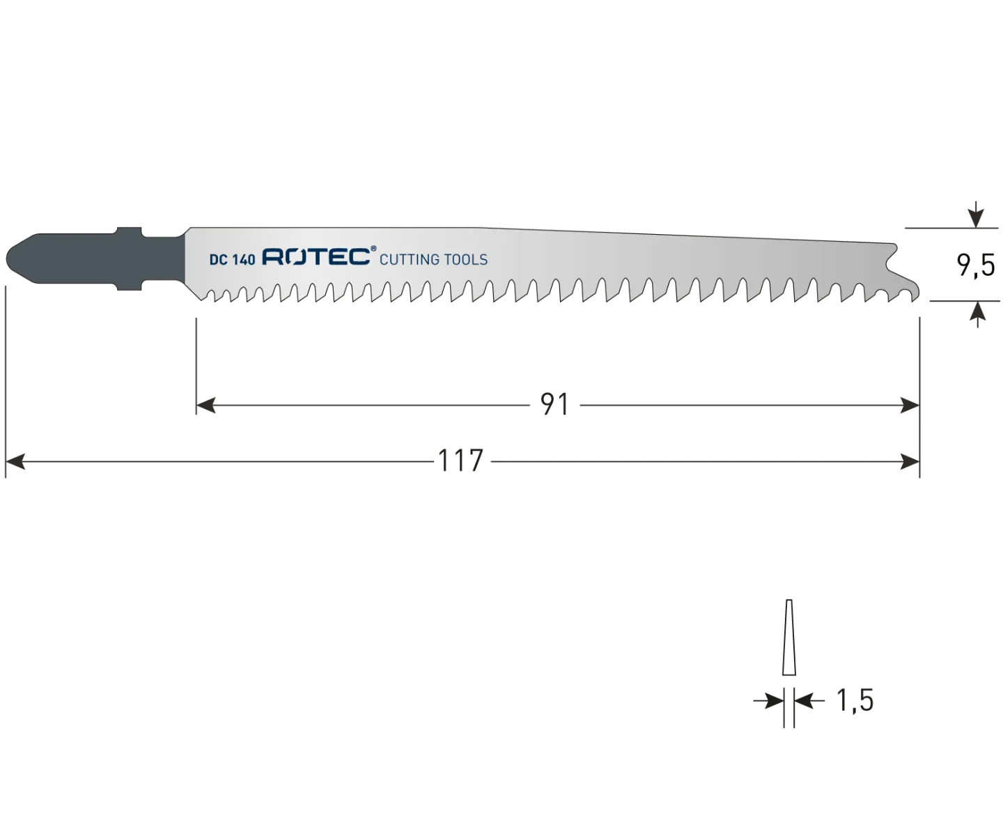 Rotec decoupeerzaagblad DC140 / T234X (25st.)