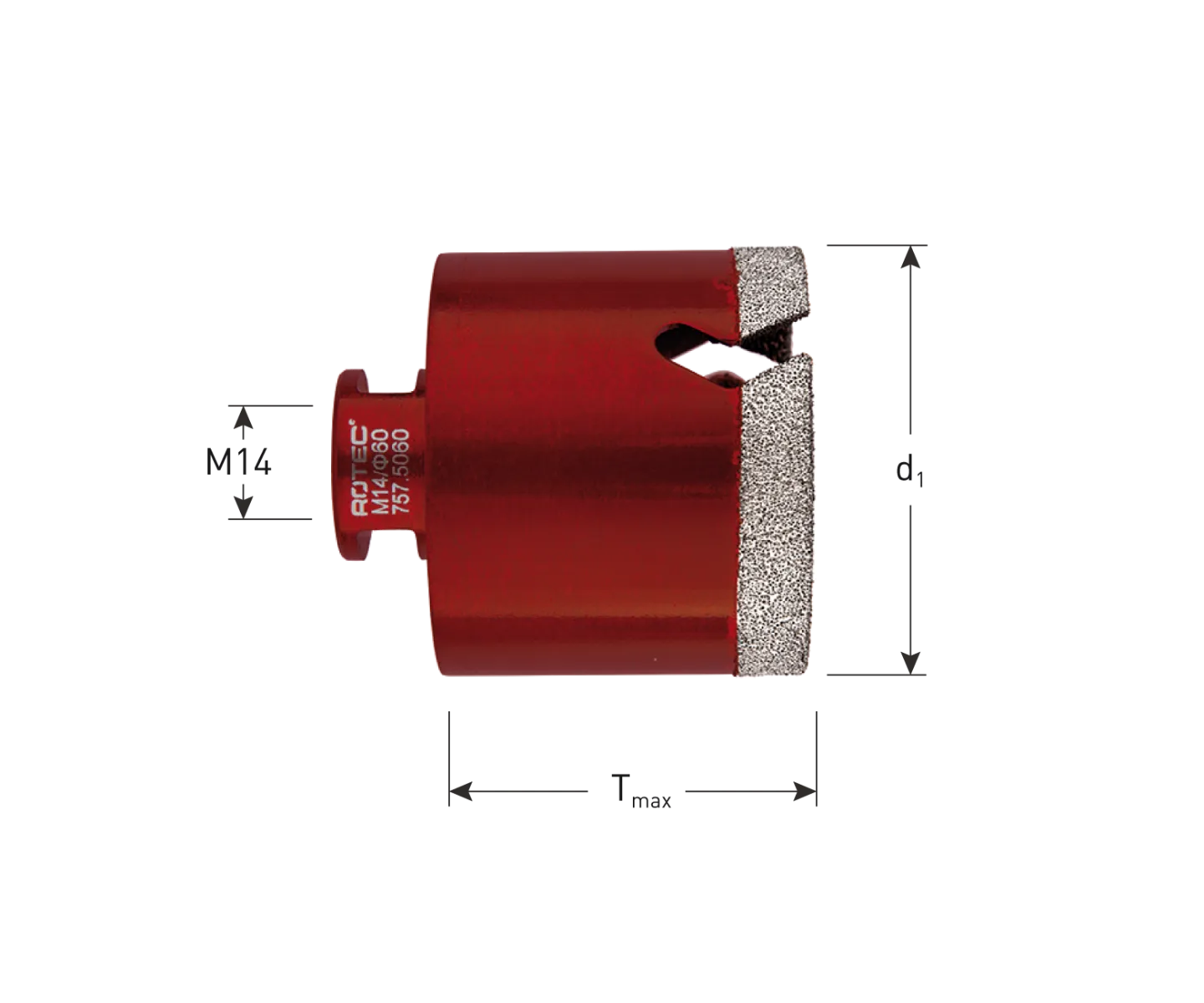 Rotec M14 diamantboorkroon PREMIUM