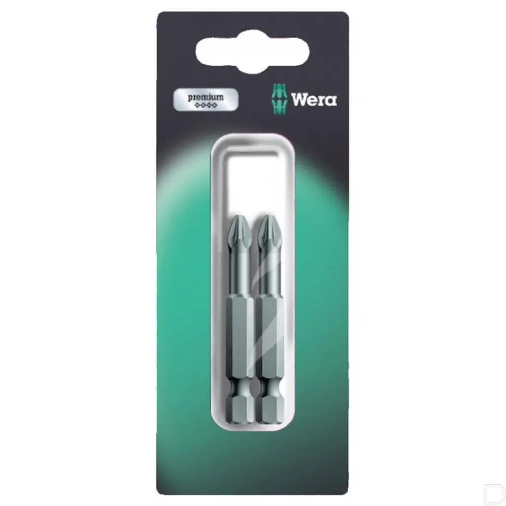 SCHROEFBIT 1/4" 6KANT MET POZIDRIV PZ3 50MM LANG (2ST.) WERA
