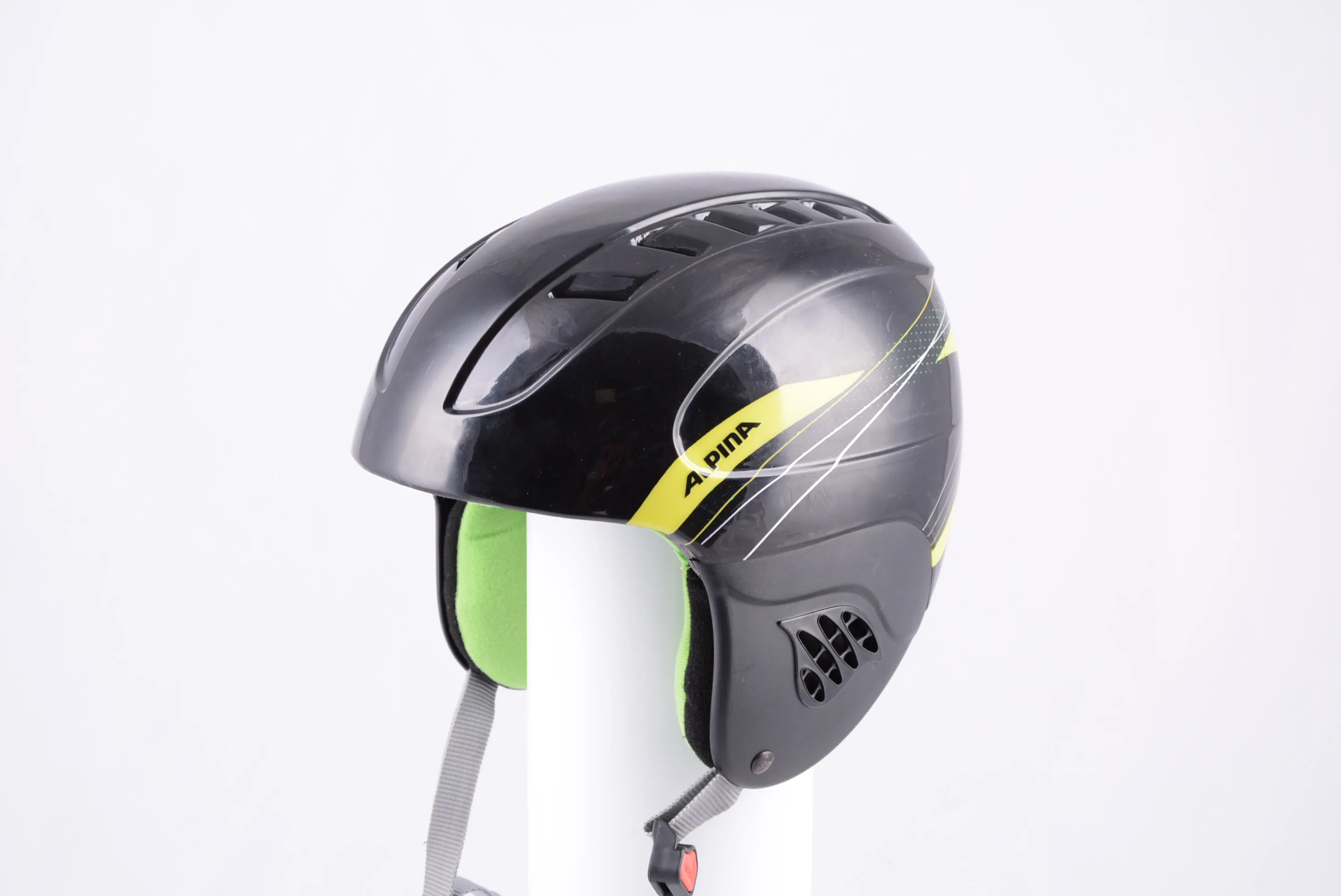 skihelm/snowboardhelm ALPINA CARAT black/yellow, air vent, verstelbaar