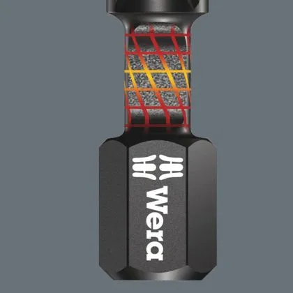 SLAGSCHROEFBITS POZIDRIVE PZ2 X 50 MM WERA 855/4 IMPAKTOR (BLISTER = 5 STK)