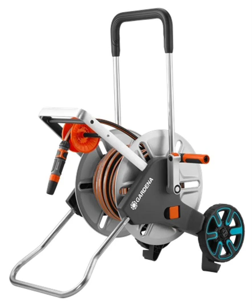 Slangenwagen incl. slang 25m en hulpstukken Gardena AquaRoll M Easy Metal