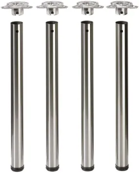 TAFELPOTEN STAAL HETTICH CE rvs look*sys32*4st