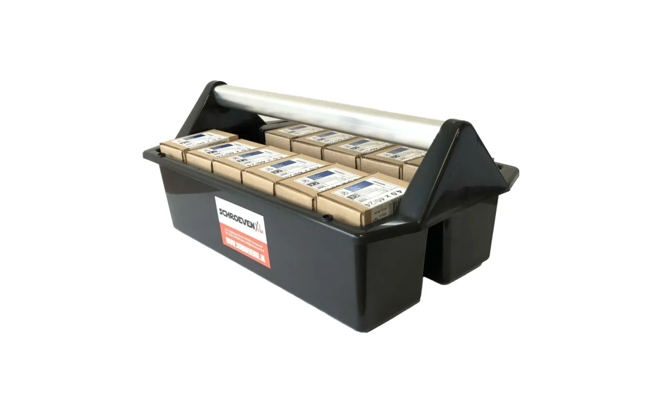 Torx spaanplaatschroeven gereedschapsbak 2200 stuks 4x40 verzinkt + Wiha bitset
