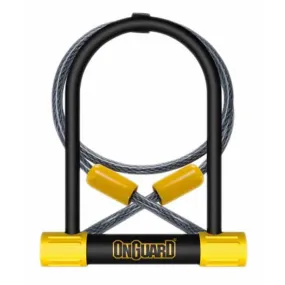 u-slot Bulldog met kabelslot 115 x 230 mm staal zwart