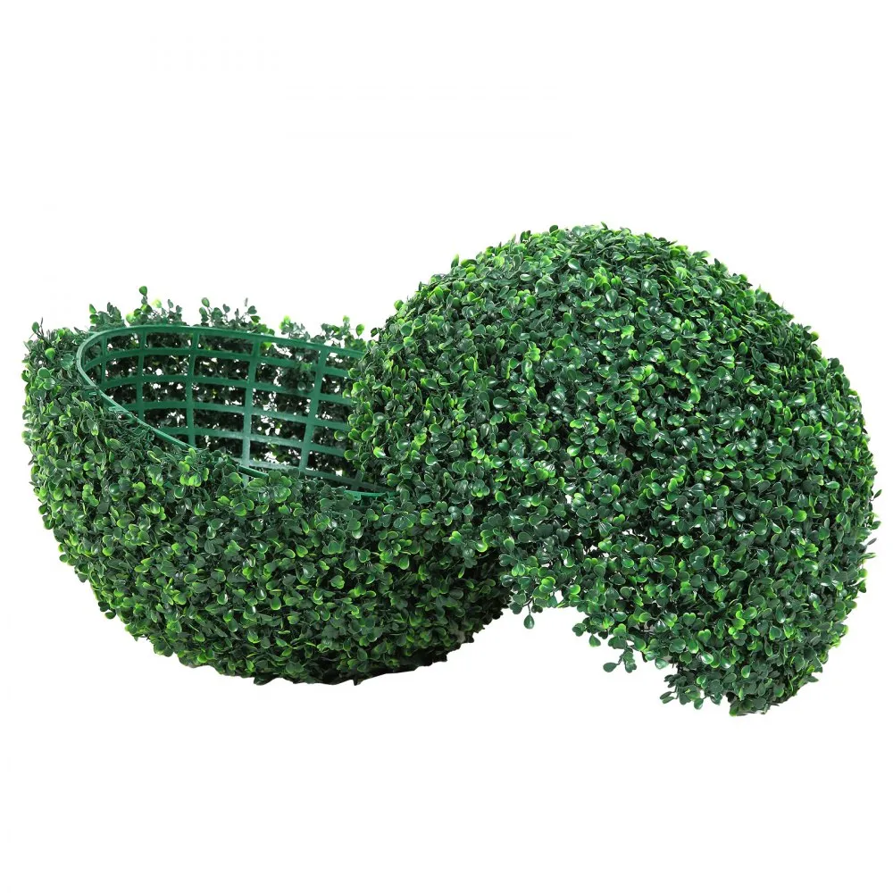 VEVOR 2X BUXUS KUNSTBOL Ø50,8CM TUINDECORATIE BUXUS BAL KUNSTBUXUS BAL KUNSTPLANT VAN PE, HOUT, PP INCL. 2 DECORATIEVE LEDLAMPJ