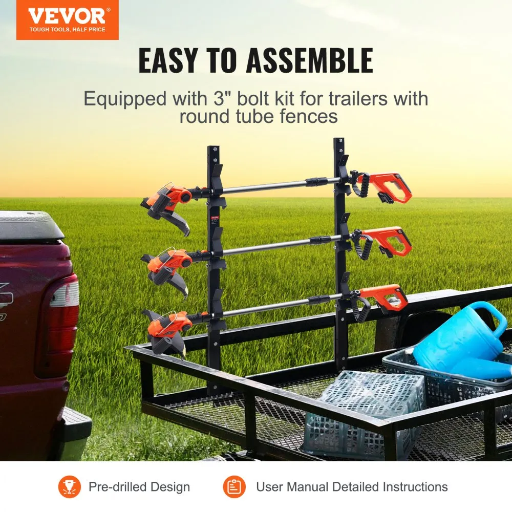 VEVOR Grastrimmerbeugel Weed Eater Frame Verticaal Maximaal laadvermogen 10 kg (1 sleuf) Grastrimmer met 3 sleuven Trimmerstanda