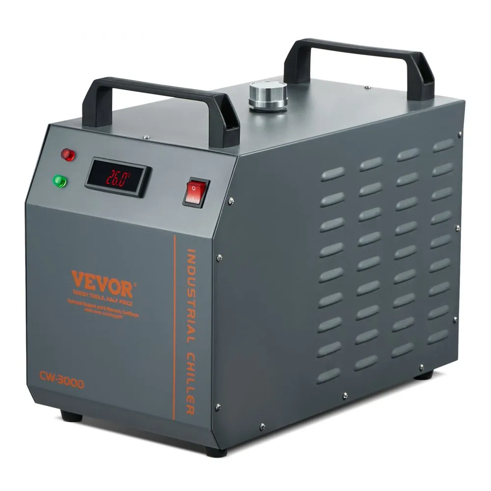 VEVOR INDUSTRIëLE WATER CHILLER CW3000 80W LUCHTGEKOELD INDUSTRIEEL WATER CHILLER KOELSYSTEEM MET 12L WATERTANK CAPACITEIT 12L/