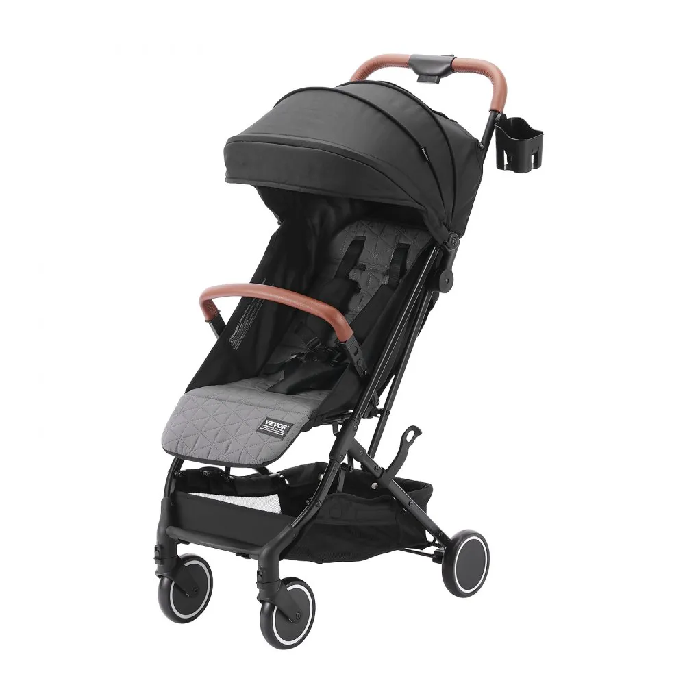 VEVOR KINDERWAGEN, MET 95°175° VERSTELBARE RUGLEUNING EN 0/90° VERSTELBARE VOETSTEUN EN VOUWFUNCTIE MET ééN KLIK, PASGEBOREN BA