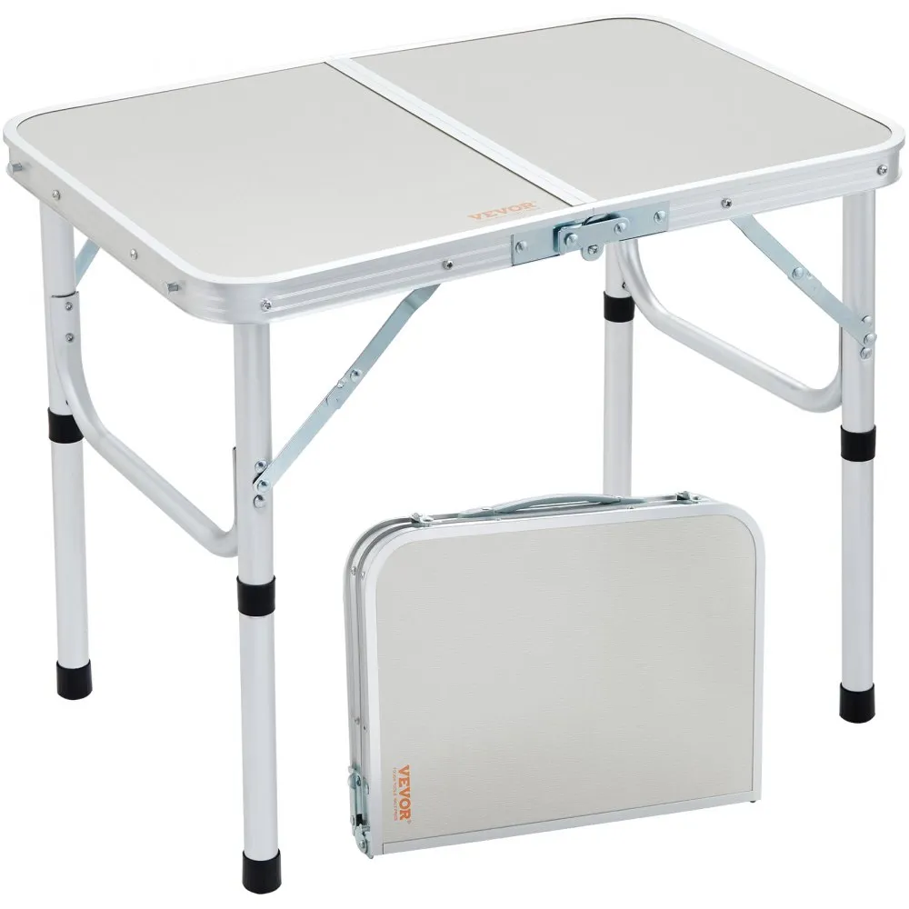 VEVOR klaptafel campingtafel 610 x 405 x 495 mm, opklapbare tuintafel balkontafel multifunctionele tafel 31,5 kg belastbare camp