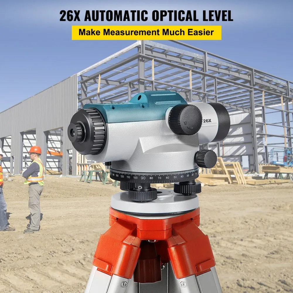 VEVOR Optische Waterpassen 26X Automatisch Optisch Niveau 40 mm Automatische Optische Waterpas met een Zelfnivellerende Compensa