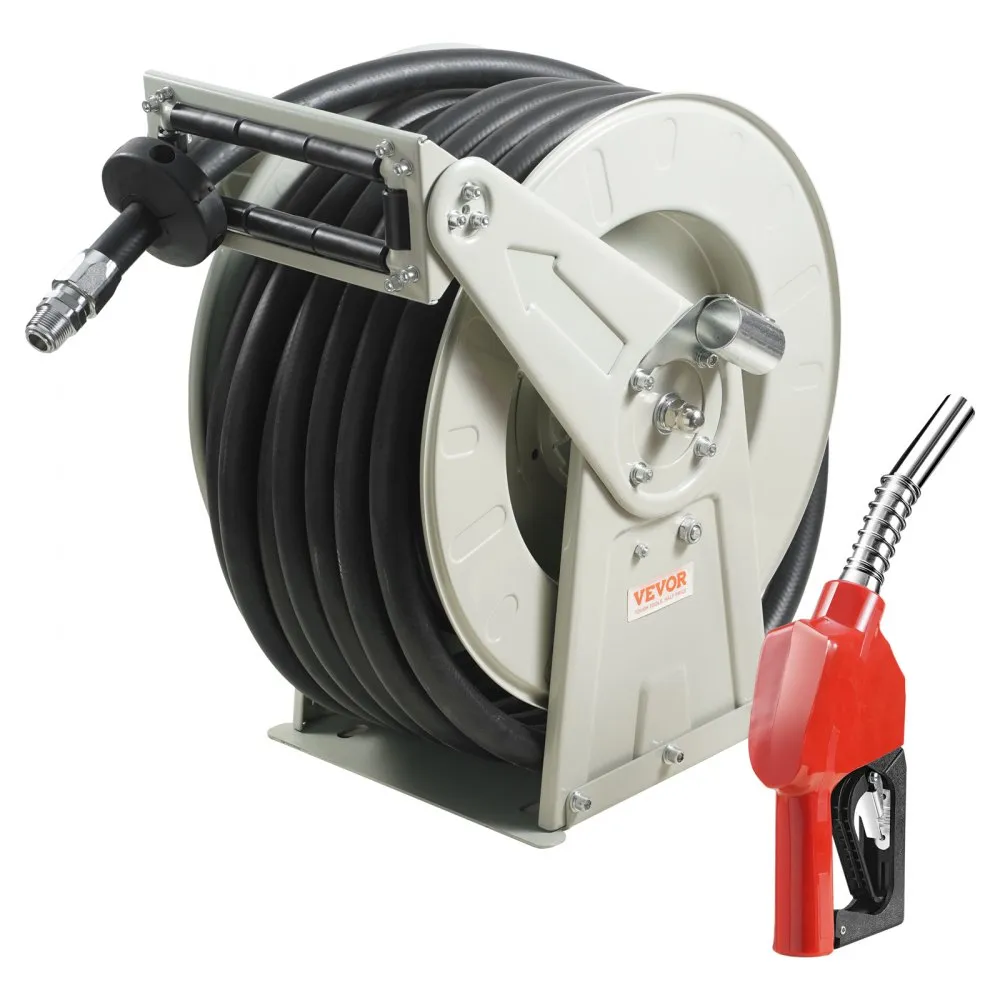 VEVOR slanghaspel 25,4 mm x 15,24 m slanghaspel luchtslanghaspel max. werkdruk 300 PSI persluchtslanghaspel dieselkerosine voor 