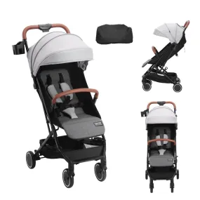 VEVOR standaard kinderwagen, met 95°-175° verstelbare rugleuning en 0/90° verstelbare voetsteun en één-klik vouwfunctie, kinderw
