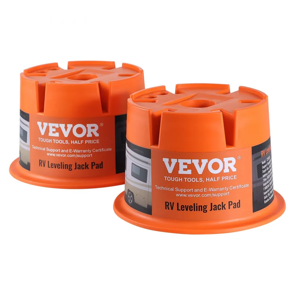 VEVOR TRAILER JACK BLOCK, 2000 LB CAPACITEIT PER RVNIVELLERINGSBLOK, HOOGWAARDIGE POLYPROPYLEEN RVSTABILISATIEBLOKKEN, RVREIS