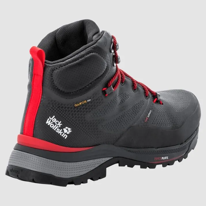 Wandelschoen Jack Wolfskin Men Force Striker Texapore Mid Phantom Red