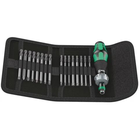 WERA 17DELIGE KRAFTFORM KOMPAKT 60 RA IMPERIAL  SCHROEVENDRAAIERSET IN ETUI