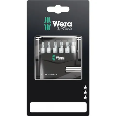 WERA 7DELIGE BITCHECK 7 TX UNIVERSAL 1 SB BITSET