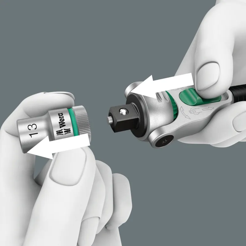 WERA 8100 SC 2, 37DELIGE ZYKLOP SPEEDRATELKRACHTSET, 1/2"AANDRIJVING, METRISCH