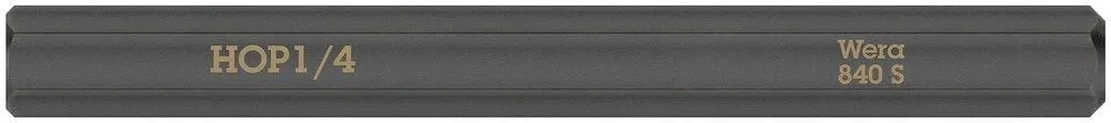 WERA 840 S HEXPLUS BINNENZESKANTBITS VOOR SLAGSCHROEVENDRAAIER 1/4" X 70 MM